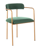 Safavieh - Set of 2 - Camille Side Chair Malachite Green Gold ACH6201C-SET2 889048599185