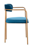 Safavieh - Set of 2 - Camille Side Chair Navy Gold ACH6201D-SET2 889048599215