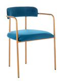 Safavieh - Set of 2 - Camille Side Chair Navy Gold ACH6201D-SET2 889048599215