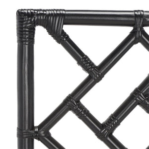 Safavieh Bhumi Accent Chair W/ Cushion -Set Of 2 Black/White Rattan ACH6509C-SET2