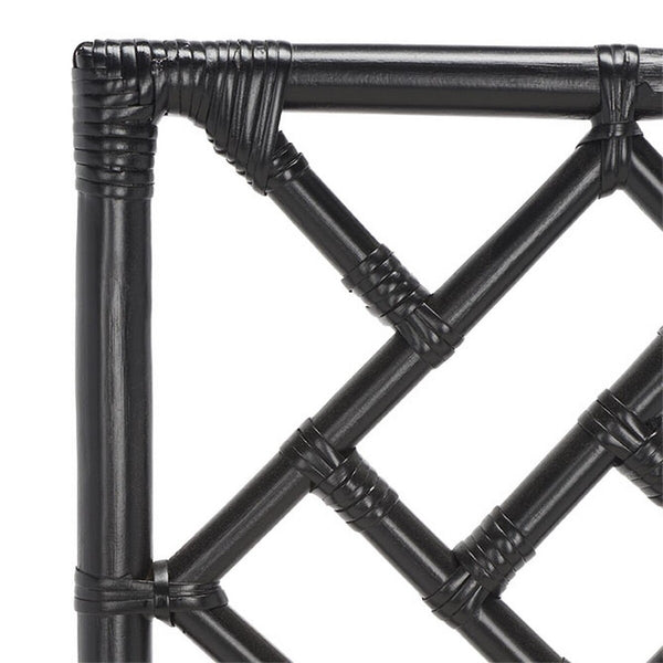 Safavieh Bhumi Accent Chair W/ Cushion -Set Of 2 Black/White Rattan ACH6509C-SET2