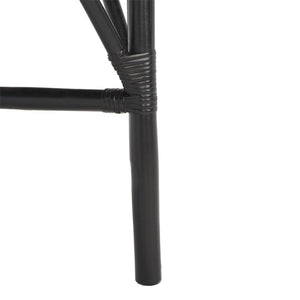 Safavieh Bhumi Accent Chair W/ Cushion -Set Of 2 Black/White Rattan ACH6509C-SET2