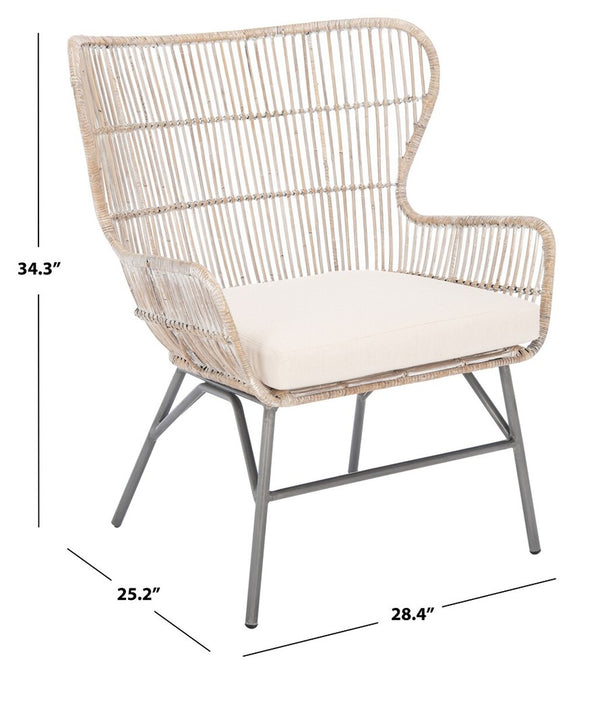 Lenu Rattan Accent Chair W/ Cushion