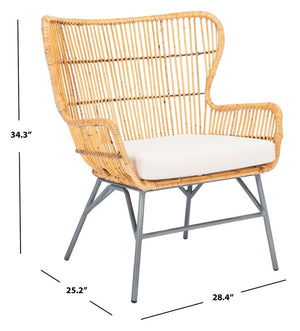 Lenu Rattan Accent Chair W/ Cushion