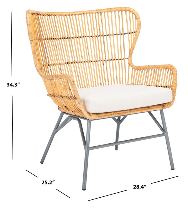 Lenu Rattan Accent Chair W/ Cushion