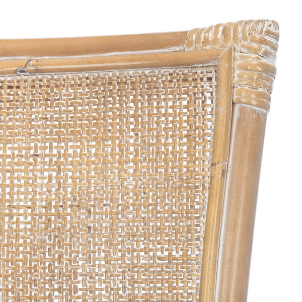 Safavieh Chiara Rattan Accent Chair with Cushion in Grey White Wash, White - Set of 2 ACH6512A-SET2