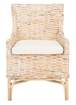 Cristen Boho Rattan Accent Chair with Cozy Cushion for Stylish Indoor Relaxation and Comfort