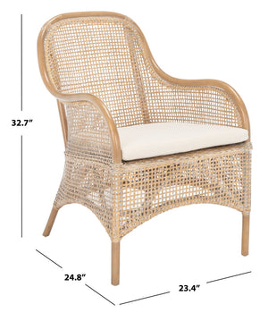Charlie Rattan Accent Chair W/ Cushion