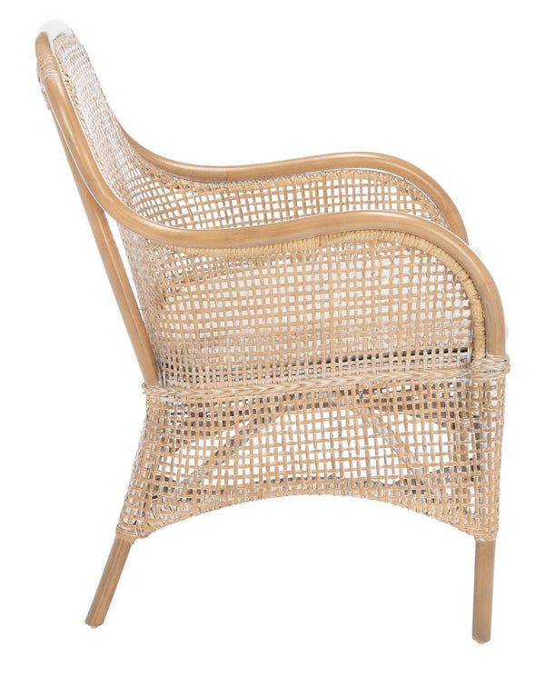 Charlie Rattan Accent Chair W/ Cushion