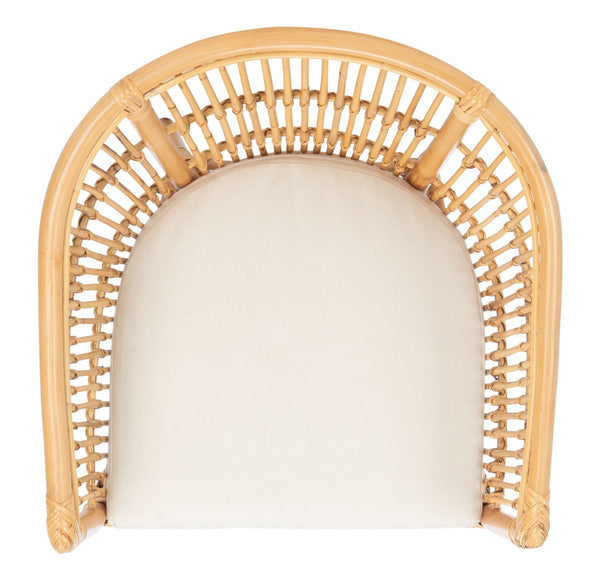 Olivia Rattan Accent Chair W/ Cushion