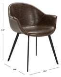 Dublin Midcentury Modern Leather Dining Tub Chair