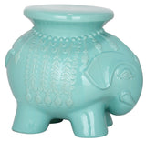 Safavieh Stool Elephant Light Blue Ceramic ACS4501C 683726421993 (4533888516141)