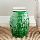 Safavieh Stool Chinese Dragon Green Ceramic ACS4505A 683726497431