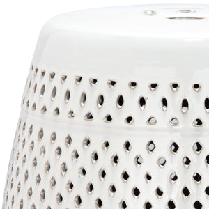 Safavieh Garden Stool Diamond Cream Ceramic ACS4507B 683726419822