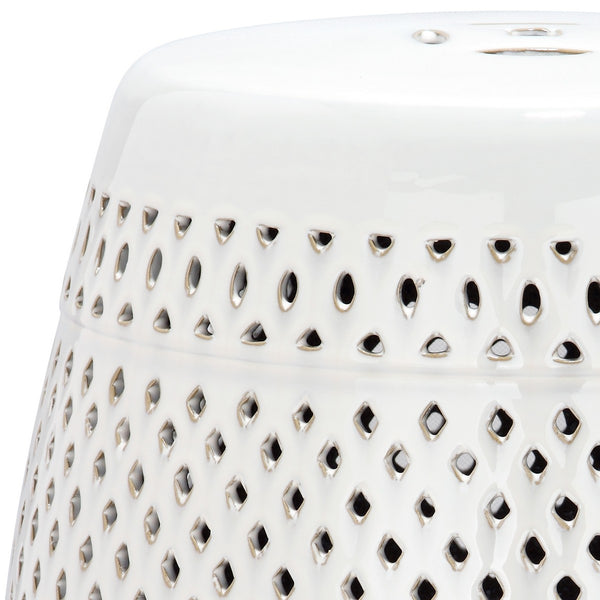 Safavieh Garden Stool Diamond Cream Ceramic ACS4507B 683726419822