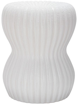 Safavieh Garden Stool Hour Glass White Ceramic ACS4518A 683726421559