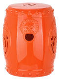 Safavieh Garden Stool Dragon Coin Orange Ceramic ACS4533D 683726321910