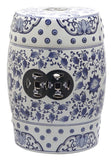 Tao Garden Stool Blue and White Ceramic