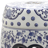 Safavieh Tao Garden Stool Blue and White Ceramic ACS4548A 683726328438
