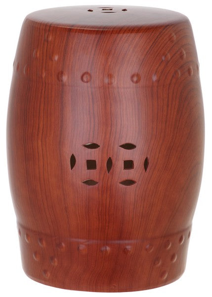 Safavieh Ming Garden Stool Forest Red Ceramic ACS4552C 683726667230