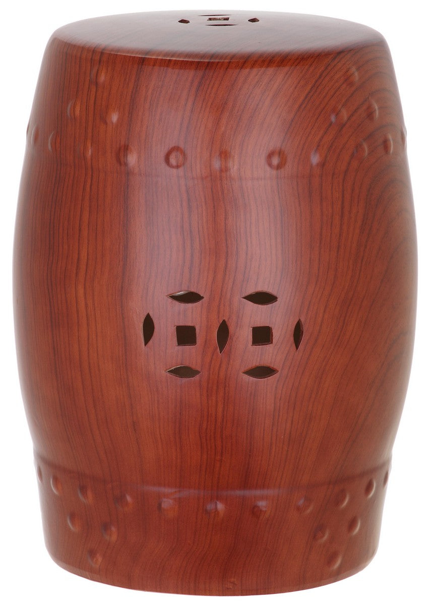 Safavieh Ming Garden Stool Forest Red Ceramic ACS4552C 683726667230