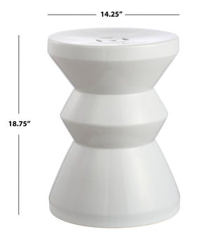 Safavieh Larsa Garden Stool in White ACS4576B