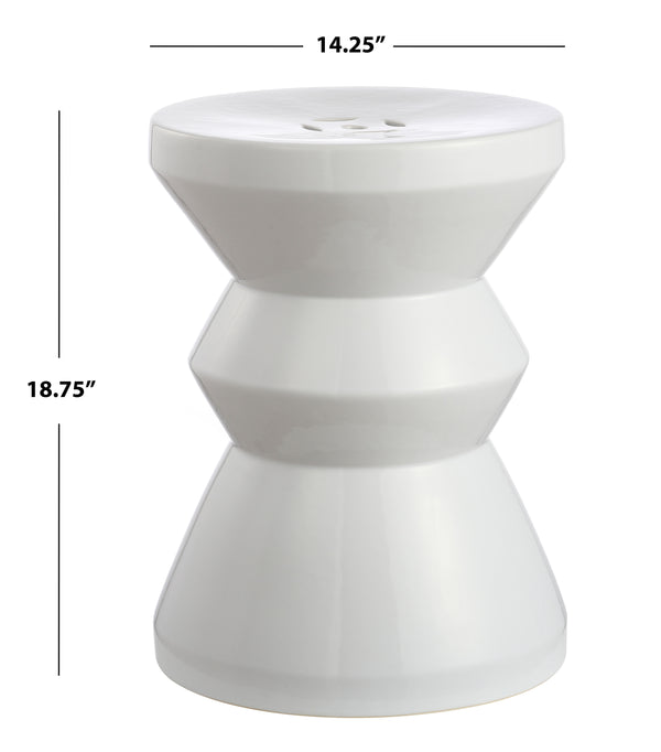 Safavieh Larsa Garden Stool in White ACS4576B