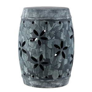 Safavieh Belna Garden Stool in Antiqued Grey ACS4588A