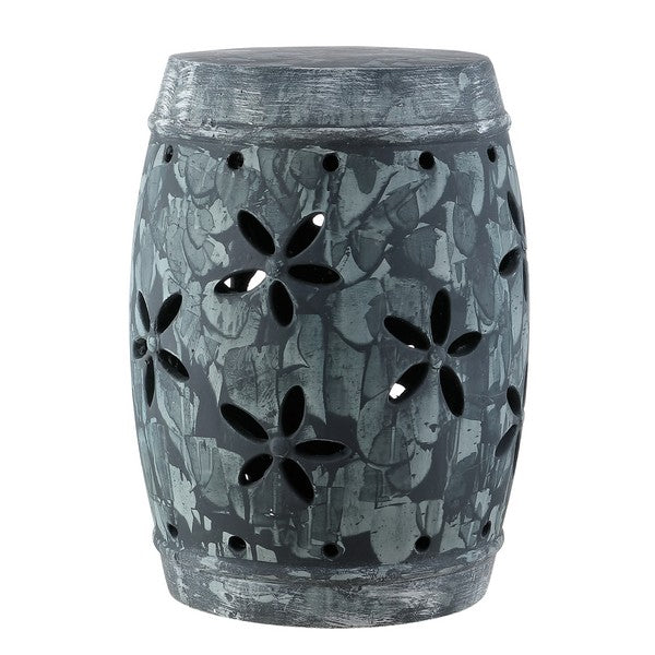 Safavieh Belna Garden Stool in Antiqued Grey ACS4588A