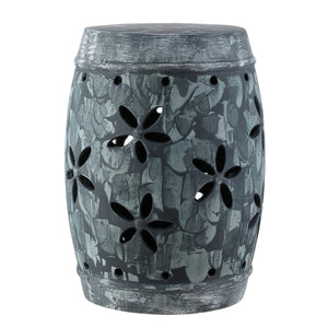 Safavieh Belna Garden Stool in Antiqued Grey ACS4588A