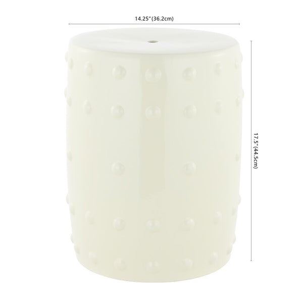 Safavieh Pashet Garden Stool Grey Ceramic ACS4590A