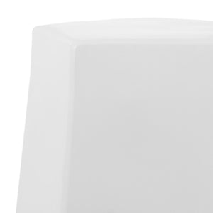 Safavieh Cleonia, 17.75 Inch, White, Ceramic Garden Stool​ White Ceramic ACS4596A
