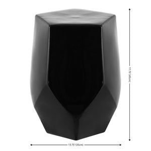 Safavieh Cleonia, 17.75 Inch, Black, Ceramic Garden Stool​ Black Ceramic ACS4596B