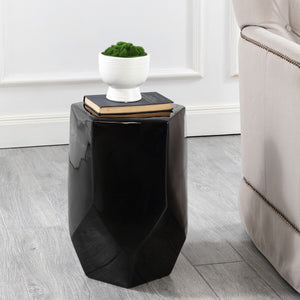 Safavieh Cleonia, 17.75 Inch, Black, Ceramic Garden Stool​ Black Ceramic ACS4596B