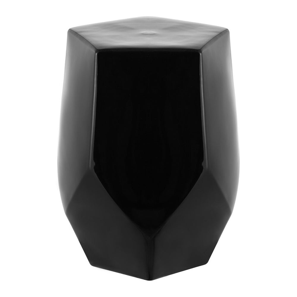 Safavieh Cleonia, 17.75 Inch, Black, Ceramic Garden Stool​ Black Ceramic ACS4596B