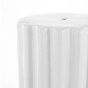 Safavieh Tulett, 18 Inch, White, Ceramic Garden Stool​ White Ceramic ACS4600A