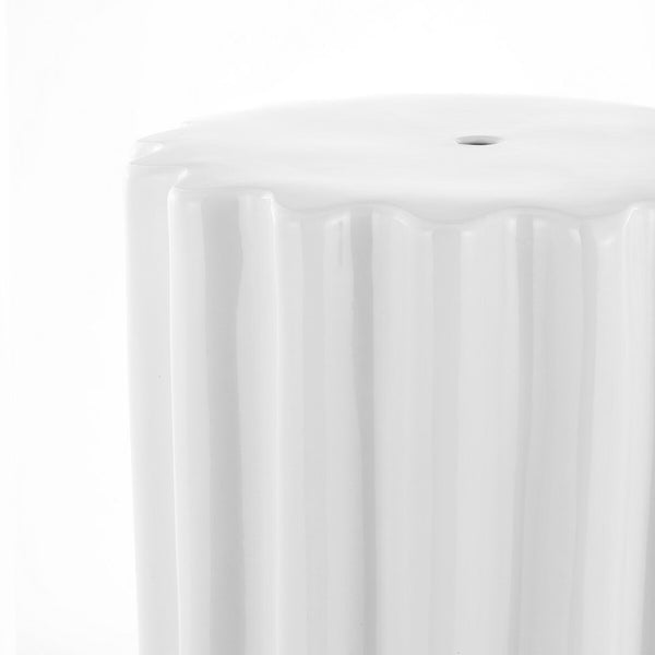 Safavieh Tulett, 18 Inch, White, Ceramic Garden Stool​ White Ceramic ACS4600A