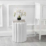 Safavieh Tulett, 18 Inch, White, Ceramic Garden Stool​ White Ceramic ACS4600A