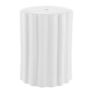 Safavieh Tulett, 18 Inch, White, Ceramic Garden Stool​ White Ceramic ACS4600A