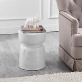 Safavieh Johari, 17.5 Inch, White, Ceramic Garden Stool ​ White Ceramic ACS4605A