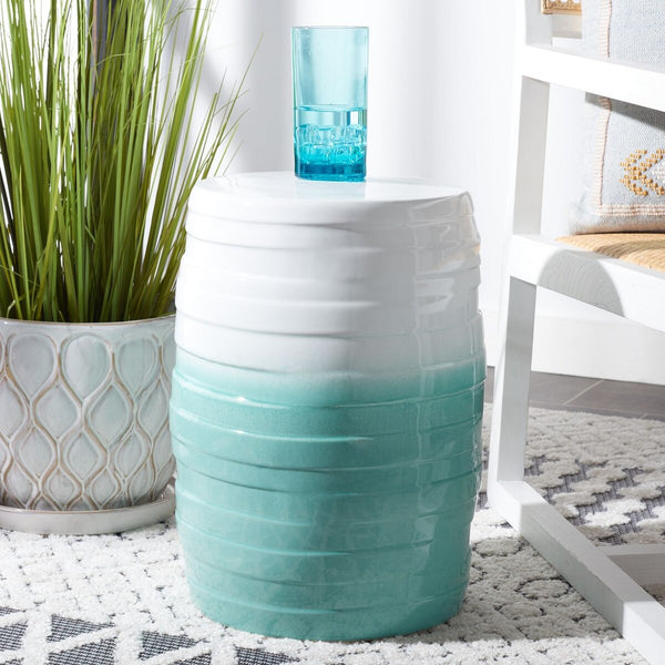 Safavieh Katrice Garden Stool Teal Ceramic ACS5201B