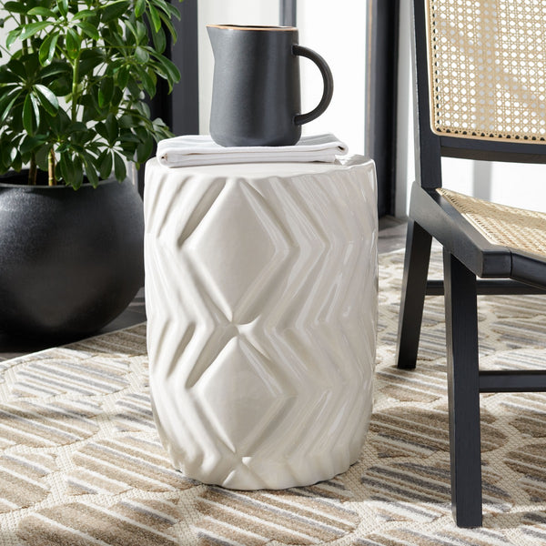 Safavieh Carsyn Garden Stool in Ivory ACS5208A