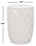 Safavieh Posy Garden Stool in White ACS5209A