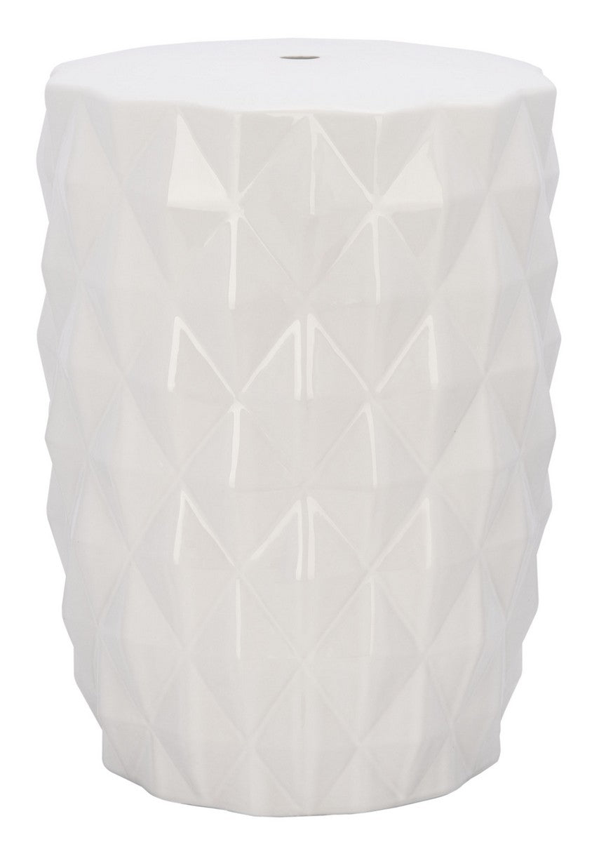 Safavieh Posy Garden Stool in White ACS5209A