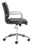 Zuo Modern Partner 100% Polyurethane, Plywood, Steel Modern Commercial Grade Office Chair Black, Chrome 100% Polyurethane, Plywood, Steel