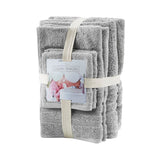 Clean Spaces Nurture Casual 67% Cotton 33% Polyester Sustainable Blend 6PC Towel Set Grey 30x54"(2)/16x26"(2)/12x12"(2) LCN73-0130