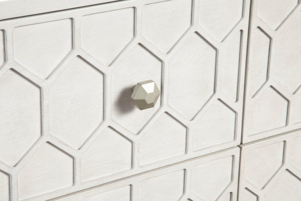 Denver Six Drawer Dresser - Handcrafted Mahogany with Honeycomb Design, Fully Assembled Storage Solution