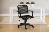 Bungie Flat Mid Back Office Chair in Black with Graphite Black Frame and Black Base