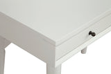 Alpine Furniture Flynn Mini Desk, White 966-W-65 White Mahogany Solids & Okoume Veneer 36 x 20 x 31