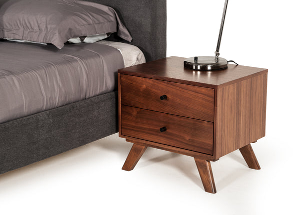 VIG Furniture Modrest Addison Mid-Century Modern Walnut Nightstand VGMABR-38-NS